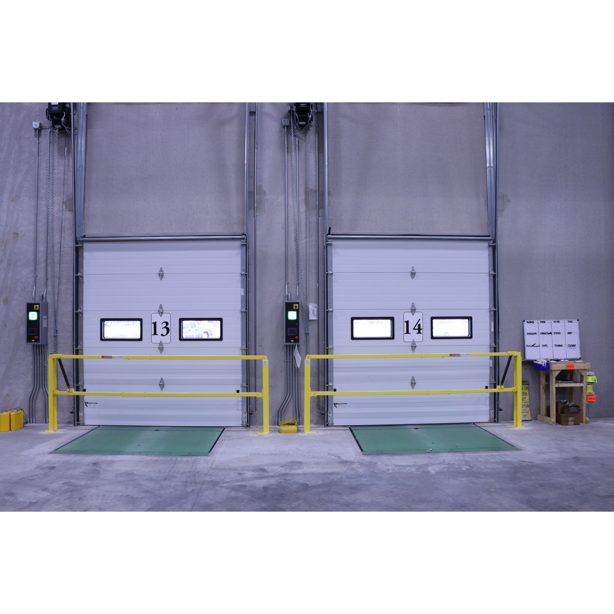 PS INDUSTRIES, Safety Gate, 132in.-156in., Model ESG-144-PCY, Color Yellow, Max. Width 156 in, Material Carbon Steel, Model# ESG-144-PCY